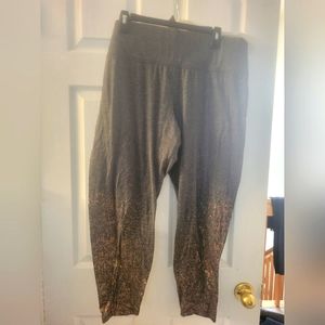 Grey with gold splatters on the legs leggings